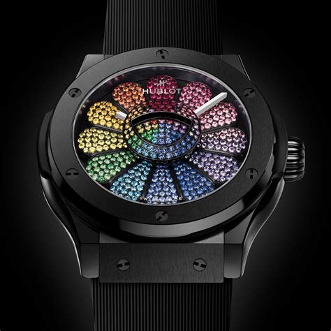 hublot classic fusion takashi murakami all black|takashi murakami hublot watch.